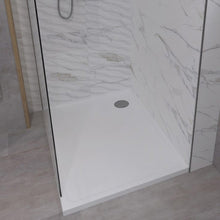 Load image into Gallery viewer, Walk In Screen Panel 1000mm Wet Room Shower Enclosure Glass With Shower Tray
