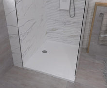 Load image into Gallery viewer, Walk In Screen Panel 900mm Wet Room Shower Enclosure Glass With Long Shower Tray
