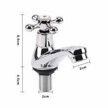 Load image into Gallery viewer, Deck Mounted Basin Pillar Taps Chrome Finish Pillar Hot And Cold Taps Basin Tap
