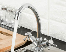 Load image into Gallery viewer, Kitchen Tap Chrome Kitchen Tap Cross Handles Chrome Finish
