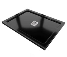 Load image into Gallery viewer, Rectangle Stone Resin Black Shower Tray 1000 x 900 mm
