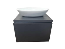 Load image into Gallery viewer, 620mm Gray Bathroom Storage Wall Hung Vanity Unit &amp; Ceramic Sink
