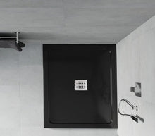 Load image into Gallery viewer, Rectangle Stone Resin Black Shower Tray 1000 x 900 mm
