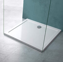 Load image into Gallery viewer, Shower Tray Square Plastic White Finish 1000 x 1000 mm Slimline
