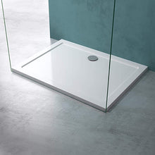 Load image into Gallery viewer, White Finish Shower Tray Plastic Shower Tray White Finish Rectangle 1200X760mm
