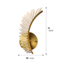 Load image into Gallery viewer, Gold Feather Wall Lamp, Feather Wall Sconce for Indoor Living Room Bedroom Hallway Wall Mounted Light Fixture Lamps Up and Down Wall Sconce for Indoor Living Room Bedroom Hallway
