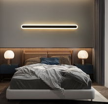 Load image into Gallery viewer, Modern LED Bedroom Wall Lamp Bedside Wall Lamps Black Lamp Body White Frosted Acrylic Indoor Wall Lamp for Living Room Stairs Corridor
