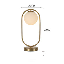 Load image into Gallery viewer, Gold LED Glass Ball Table Desk Lamp Light Lighting For Study Bedside Bedroom Home Decoration
