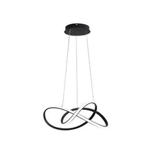 Load image into Gallery viewer, Modern LED Bedroom Chandelier, Acrylic Pendant Lamp for Bedroom Living Room, Contemporary Irregular Ring Pendant Lighting-Black 50cm
