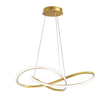 Load image into Gallery viewer, Modern LED Bedroom Chandelier, Acrylic Pendant Lamp for Bedroom Living Room, Contemporary Irregular Ring Pendant Lighting-Gold 50cm
