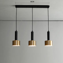 Load image into Gallery viewer, Size 3 Light, Nordic Modern Adjustable Metal Pendant Lighting, Gold and Black Ceiling Chandelier, E27 Hanging Lamp, for Kitchen Island Dining Room Living Room
