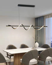 Load image into Gallery viewer, LED Hanging Light, Dimmable, Height-Adjustable, Dining Table, Pendant Light, Office Ceiling Hanging Lamp, Spiral Design, Acrylic Chandelier for Kitchen with Remote Control
