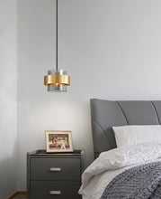 Load image into Gallery viewer, Gold Cylinder Down Pendant Lamp Pendant Lights Modern
