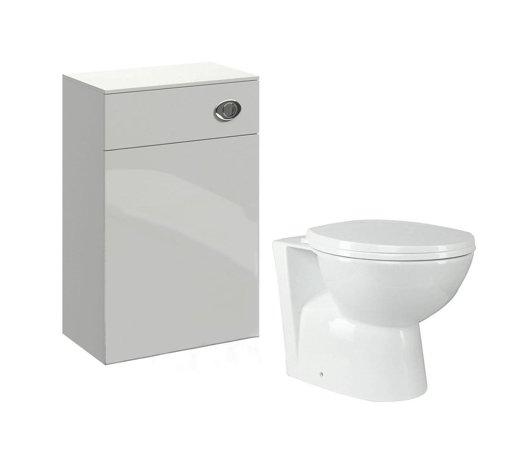 Back To Wall Unit WC 500mm Light Gray Bathroom and Toilet
