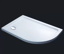 Load image into Gallery viewer, Offset Quadrant Resin Stone Shower Tray White Finish
