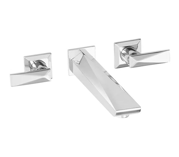 Basin Tap Waterfall Basin Chrome Finish Mixer Tap Bathroom Single Lever Hot Cold Wall Mounted