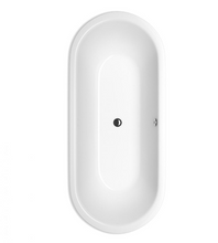 Load image into Gallery viewer, Modern Build In White Bath Oval Plastic Bath Slimline Profile White Finish
