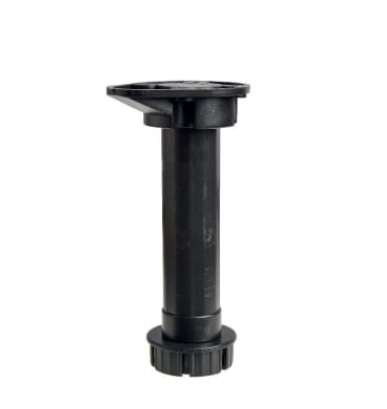 Adjustable Plinth Feet 100-125mm Black Pack of 6/8/10