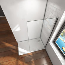 Load image into Gallery viewer, Walk In Screen Panel 800mm Wet Room Shower Enclosure Glass With Shower Tray
