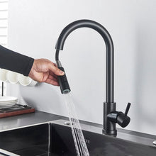 Load image into Gallery viewer, Kitchen Tap Black Finish Mixer Tap with Pull Out Hose Monobloc Sink Faucet
