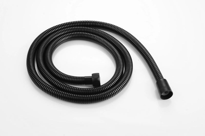 Shower Hose Black 1.5m Long  Plumbing Shower Hose Flexible Stainless Steel Black Standard Pipe Flexi