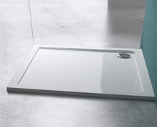 Load image into Gallery viewer, shower tray Shower Tray White Finish Rectangle Resin Stone
