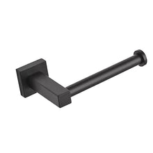 Load image into Gallery viewer, Black Matte Toilet Roll Holder Black Matt Toilet Roll Holder Bar Toilet Square Accessory
