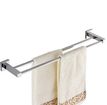 Load image into Gallery viewer, towel holder wall 60cm Double Towel Holder Chrome Wall Mounted Rack Holder Accessory
