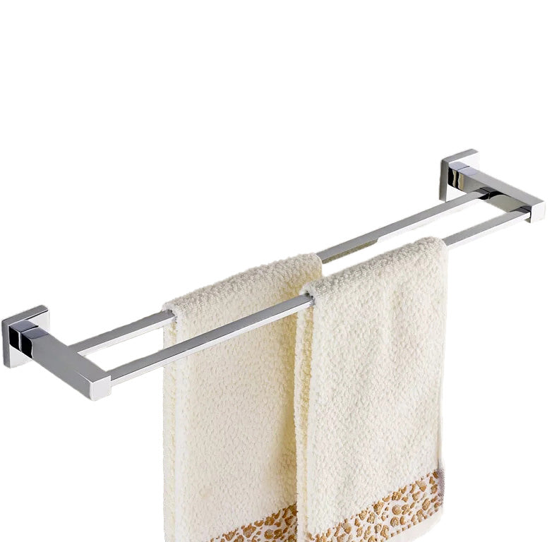 towel holder wall 60cm Double Towel Holder Chrome Wall Mounted Rack Holder Accessory