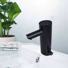 Load image into Gallery viewer, Best Black Bathroom Taps Black Finish Waterfall Sensor Black Basin Sink Tap Bathroom Touchless Hot &amp; Cold Water Tap
