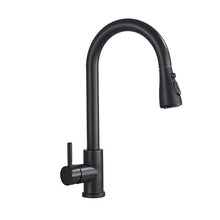 Load image into Gallery viewer, Kitchen Tap Kitchen Tap Black Finish Pull Out 360°Swivel Spout Spray Faucet
