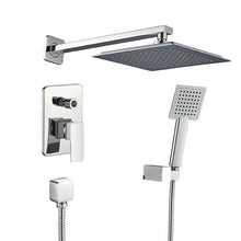 Load image into Gallery viewer, shower mixer set Thermostatic Shower Set Mixer Bathroom Twin Head Large Square Bar Chrome Finish
