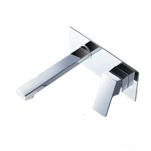 Load image into Gallery viewer,  mono basin taps Wall Mounted Tap Waterfall Basin Sink Mixer Tap Bathroom Basin Tap Chrome Finish Single Lever Hot Cold Tap
