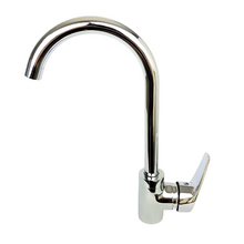 Load image into Gallery viewer, Swivel Faucet Kitchen Tap Chrome Finish Swivel Spout Single Lever Brass Faucet
