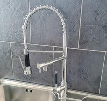 Load image into Gallery viewer, kitchen tap Pull-Down Kitchen Tap Chrome Finish Swivel Spout Mixer Tap Dual Spout Faucet
