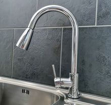 Load image into Gallery viewer, Kitchen Tap Single Lever  Kitchen Tap Chrome Finish with Pull Out Hose Spray Single Lever Faucet

