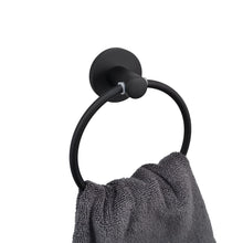 Load image into Gallery viewer, Black Wall Mounted Towel Ring
