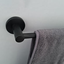 Load image into Gallery viewer, 40 cm Towel Rack Holder Modern 40cm Bathroom Towel Holder Black Wall Mounted Stylish Round Accessory Black Matt Finish

