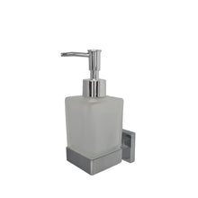 Load image into Gallery viewer, soap holder for bathroom Soap Holder Chrome Glass Dispenser and Holder Wall Mounted Modern Square Accessory

