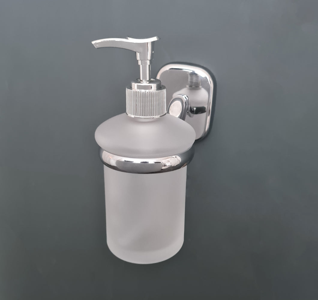 soap dispenser holder Soap Holder Chrome Dispenser and Holder Wall Mounted Glass Accessory