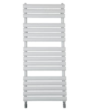 Load image into Gallery viewer, White Oval Panel Bathroom Radiator 1200x500mm
