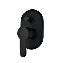 Load image into Gallery viewer, Concealed Rear Wall Round Mixer Head Black Matt Finish Shower Set
