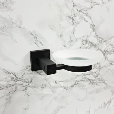 black soap holder for bathroom frosted glass brass