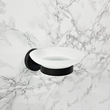 Load image into Gallery viewer, black wall mounted soap holder Modern Designer Bathroom Soap Holder Black Glass Dish &amp; Holder Wall Mounted Accessory
