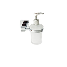 Load image into Gallery viewer, soap holder for shower Square Soap Holder Chrome Glass Dispenser and Holder Accessory
