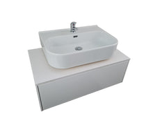 Load image into Gallery viewer, Basin Sink 800mm Wall Hung Vanity Unit 1 Drawer Cabinet White Finish Ceramic Sink Basin

