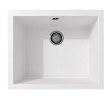 Load image into Gallery viewer, Kitchen Single Inset/Undermount 440mm Square White Composite Kitchen Single Inset/Undermount 440mm Square White Composite
