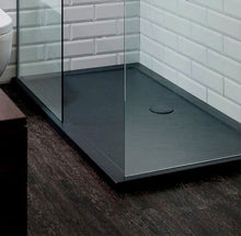 Load image into Gallery viewer, Rectangle Resin Stone Shower Tray Anthracite Finish Rectangle Resin Stone Shower Tray Anthracite Finish
