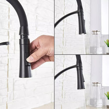Load image into Gallery viewer, Kitchen Tap Pull Out Faucet Kitchen Tap Black Finish Rotation 360 Pull Down Spray Faucet

