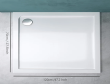 Load image into Gallery viewer, Shower Tray 1200 mm Tray Chrome Finish Frame Glass Door And Shower Tray Shower Enclosure

